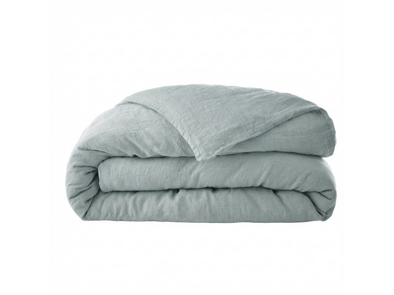  Housse de couette 200x200 cm lin rosalie azur PD24952 - Conforama A