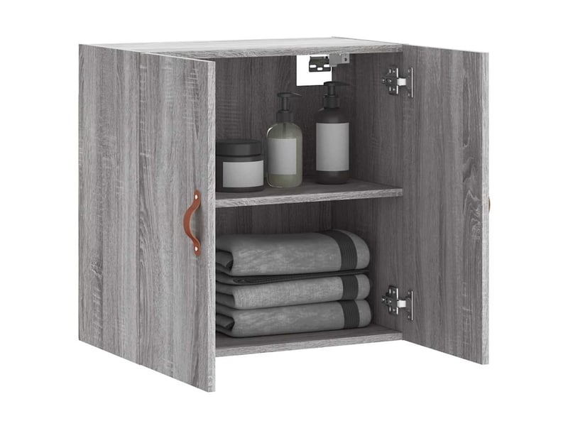  Armoire murale salon, meuble de rangement sonoma gris 60x31x60cm bois d'ingénierie shl8178  - Conforama D