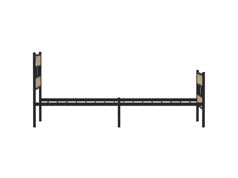  Lit simple- lit adulte -  cadre de lit en métal sans matelas chêne sonoma 80x200 cm  - Conforama D