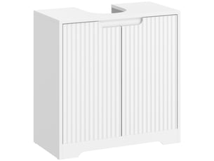 Meuble sous-évier avec portes à fermeture amortie 60 x 30 x 60 cm blanc