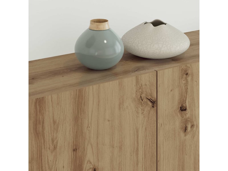  Unité murale de tv 5 pcs chêne artisanal bois d'ingénierie  - Conforama D