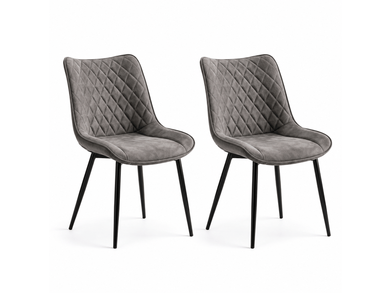  Chaise rembourrée d’appoint - polyvalente pour salon, salle à manger et bureau - lot de 2 chaises  - Conforama A