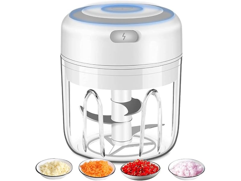  Mini hachoir à ail électrique, robot culinaire portable, hachoir à légumes, hachoir à oignons  - Conforama A