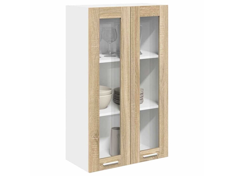  Meuble de rangement cuisine, armoire suspendue chêne sonoma 60x31x100cm shl5802  - Conforama C