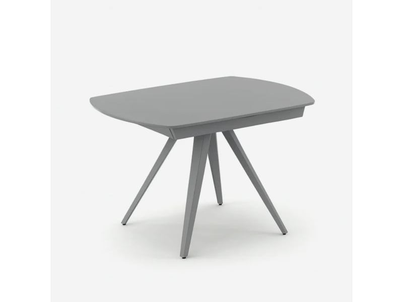  Table de salle à manger extensible en verre et métal 120180x90 float - gris  - Conforama A