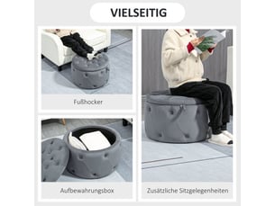 Pouf / repose pied <strong></strong> <strong></strong> gris