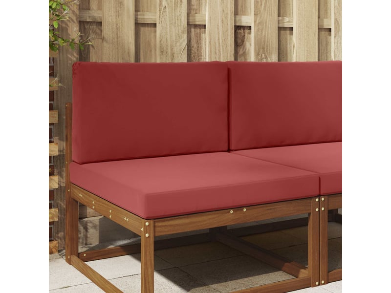  Coussin de canapé d'extérieur, coussin de chaise polyester bordeaux 80 x 80 cm cf54056  - Conforama B