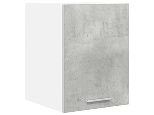Meuble de rangement, armoire suspendue gris béton et blanc 30x31x40cm