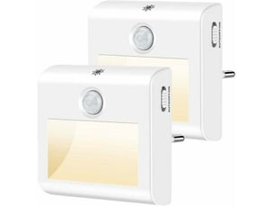 Veilleuse enfant led[lot de 2],veilleuse prise electrique dimmable avec détecteur mouvement et lumière, lampe nuit pourchambre bébé, placard
