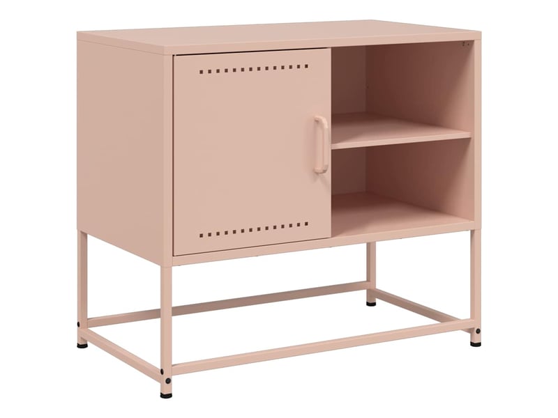  Meuble tv - banc tv - meuble de rangement rose 68x39x60,5 cm acier  - Conforama A