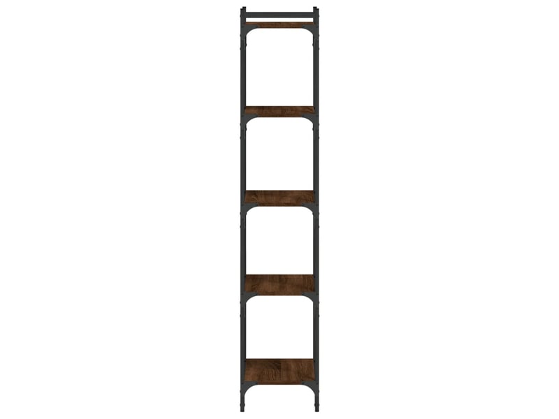  Bibliothèque 5 niveaux, armoire à livres chêne marron 40x30x154cm bois ingénierie  - Conforama E