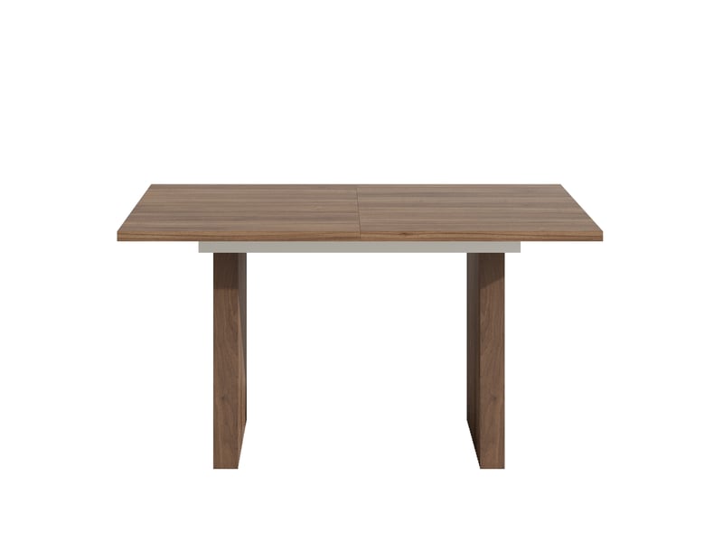 Table à manger extensible 140200x90 cm – noyer – 6 à 8 personnes, plateau rectangulaire épais, style épuré - Conforama D