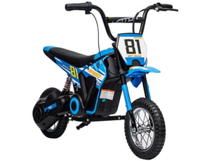 Moto électrique 24 v pour enfants, moteur 250 w, vitesse de 6 à 16 kmh, roues de 12 pouces, pour les enfants de 8 à 12 ans, bleue