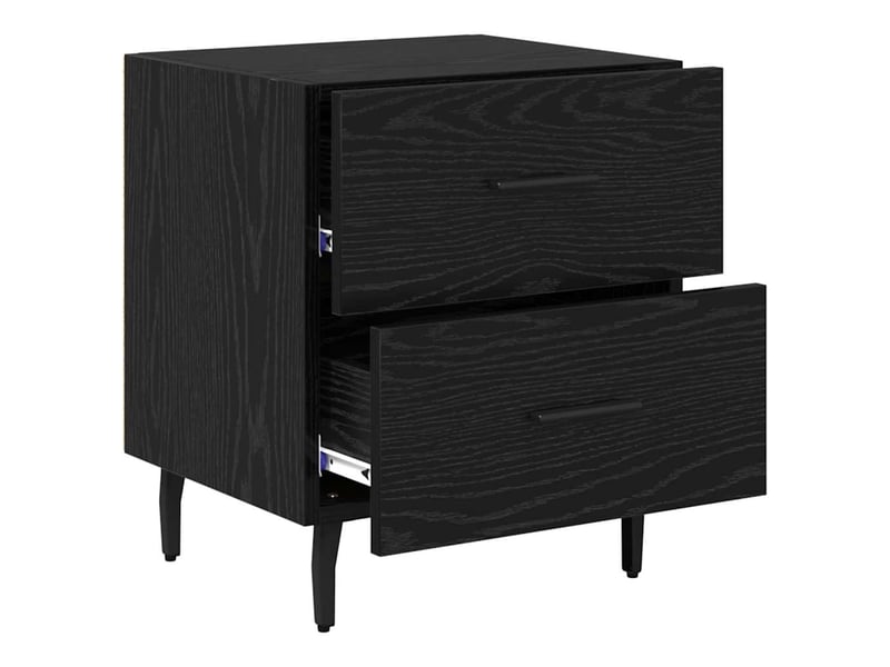 Table de chevet - cabinet de chevet - table de nuit 2 pc chêne noir 40 x 35 x 47,5 cm - Conforama E