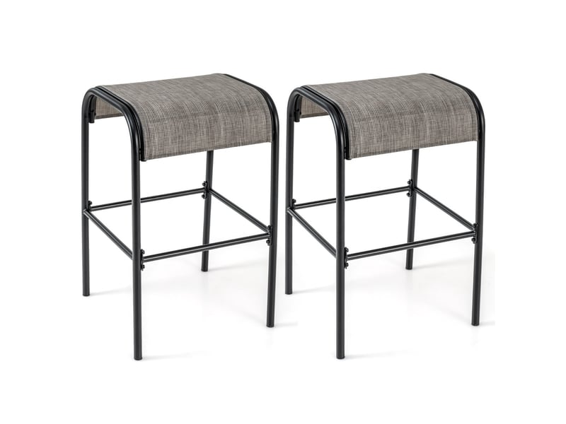  Lot de 2 tabourets de bar hauteur 76 cm avec structure robuste design épuré ambiances cosy en métal café 20_0019600  - Conforama A