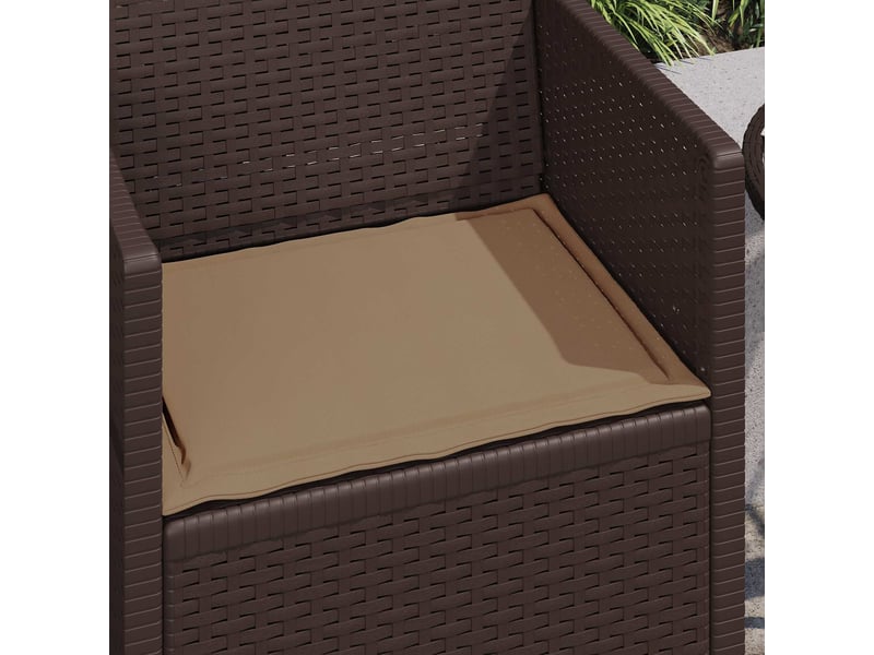  Lot de 4 coussins de siège, coussins décoratifs polyester taupe 47 x 36 x 2 cm cf59951  - Conforama D