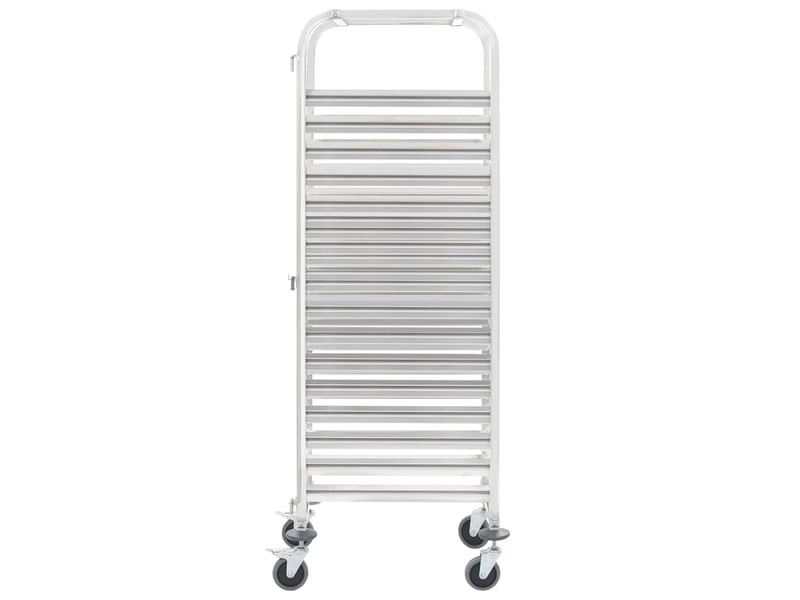  Desserte de cuisine, chariot de rangement pour 16 plateaux 38x55x163 cm inox  - Conforama A