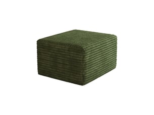 Pouf en velours côtelé vert repose-pieds modulaire pour salon rembourrage mousse 65x60x38cm