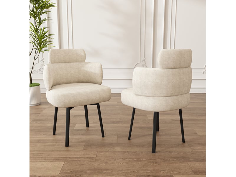  Chaise de salle à manger pivotante 360° avec accoudoirs evryae  - Conforama C