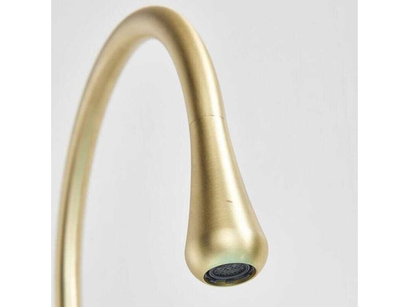  Robinet de salle de bain, robinet de lavabo en or brossé, robinet, robinet de lavabo de salle de bain avec eau chaude et froide disponible  - Conforama C