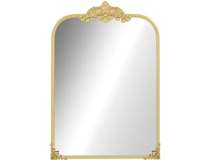 Miroir rectangulaire de salle de bain coloris doré MAISENTIEL - 87 cm x 60 cm