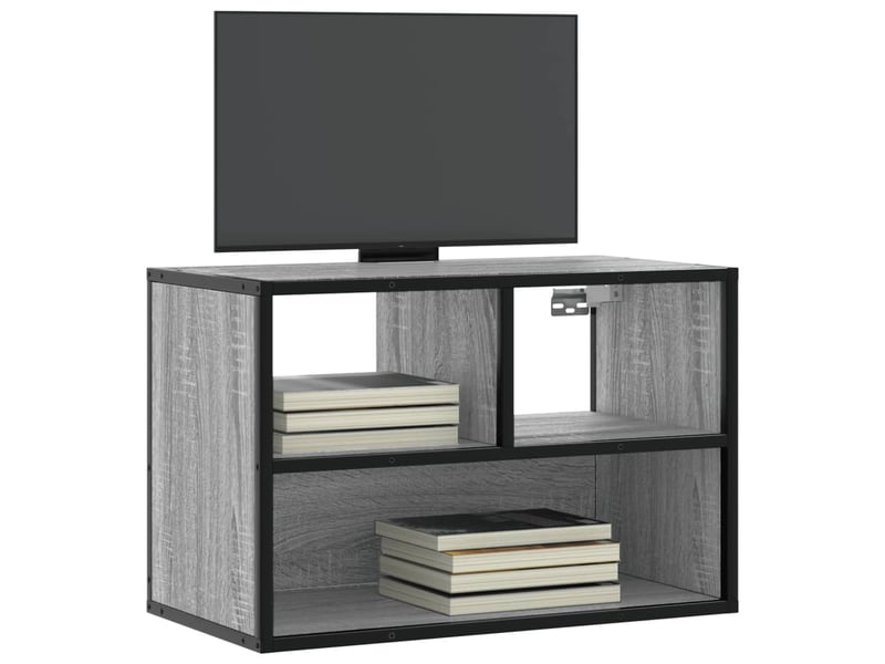  Meuble tv - banc tv - meuble de rangement sonoma gris 60x31x39,5 cm bois d'ingénierie et métal  - Conforama B