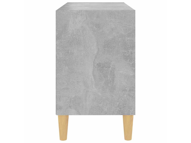  Meuble tv - banc tv - meuble de rangement avec pieds en bois massif gris béton 69,5x30x50 cm  - Conforama D