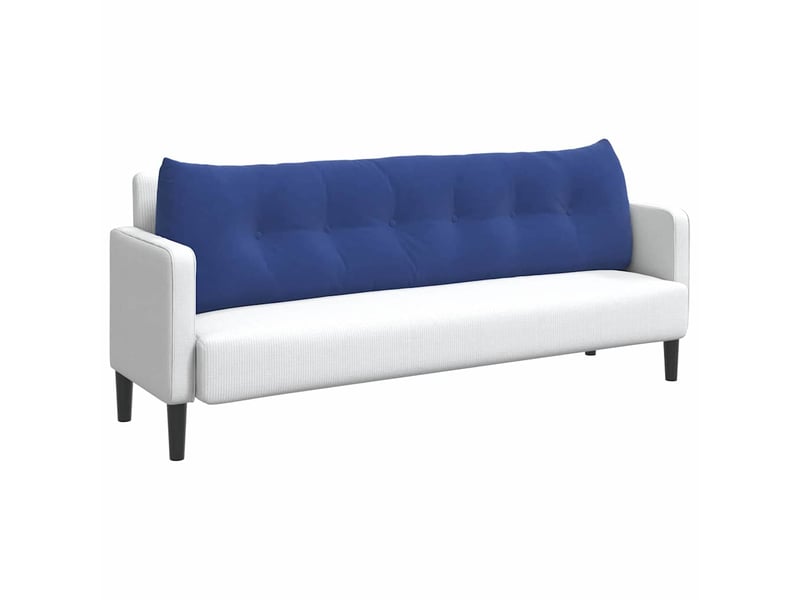  Coussin de dos, coussin de dossier bleu police 180 x 24 x 50 cm velours cf54563  - Conforama C