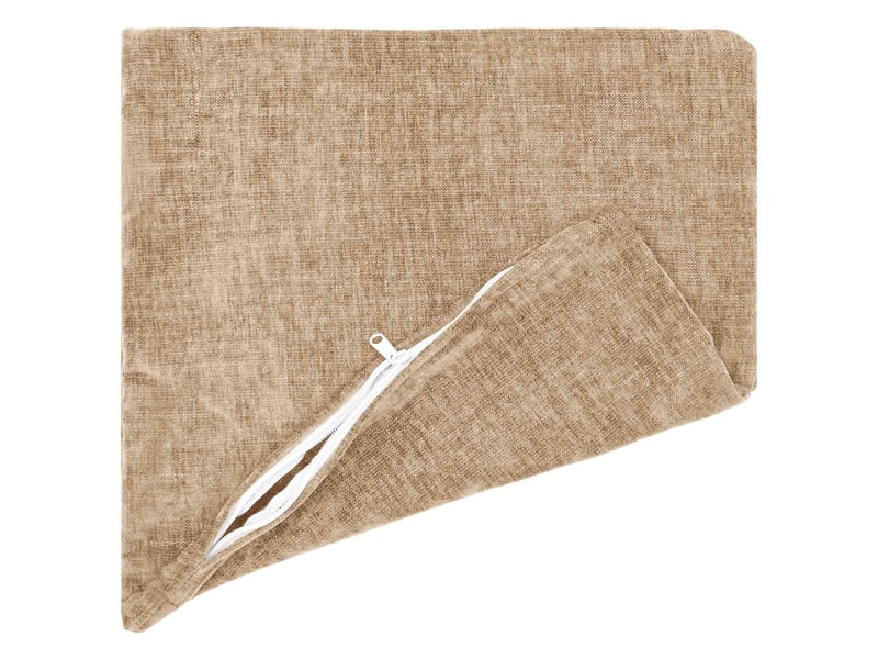 Lot de 12 housses de coussin heerlen taupe 40 x 40 cm tissu chenille cf48991  - Conforama D
