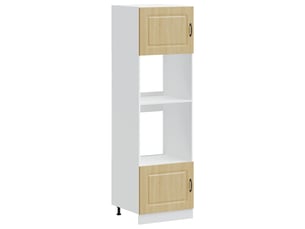 Lot de 2 armoires de four classiques avec pieds réglables 60 x 57 x 207 cm en bois d'ingénierie chêne sonoma 02_0055699