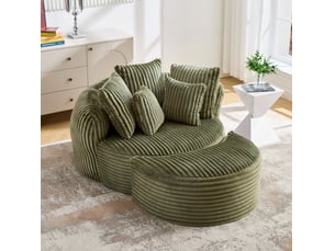 Fauteuil fixe  CHICFURN Velours côtelé vert