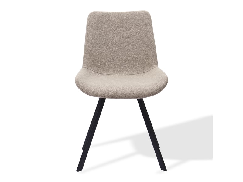 Chaise de salle à manger pivotante à 360° avec dossier ergonomique et pieds métalliques en tissu kaki - Conforama B