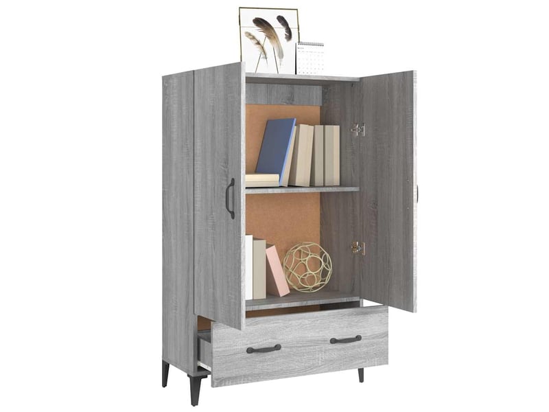  Buffet - bahut - meuble de rangement sonoma gris 70x31x115 cm bois d'ingénierie  - Conforama D