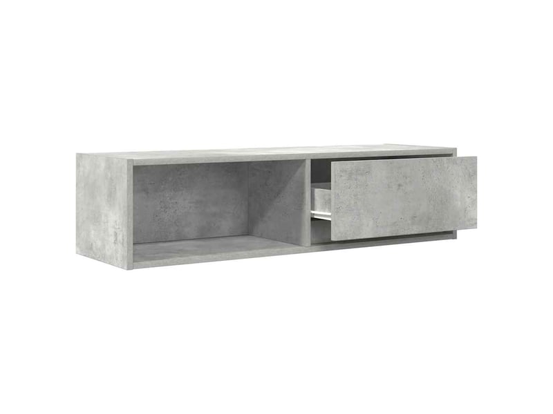  Meuble tv - banc tv - meuble de rangement gris béton 100x31x25,5 cm bois d'ingénierie  - Conforama E