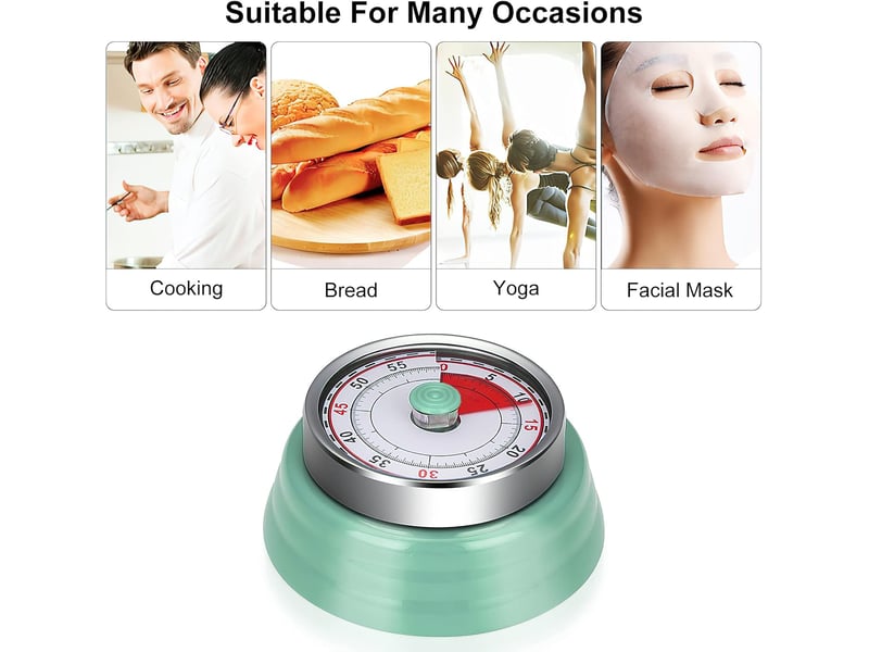  Minuteur mécanique, kitchen timer rappel gérer, les minuteries rotative à 360 degrés compte à rebours, mécanique pour la cuisson, l'apprentissage No Commercial reference - Conforama E