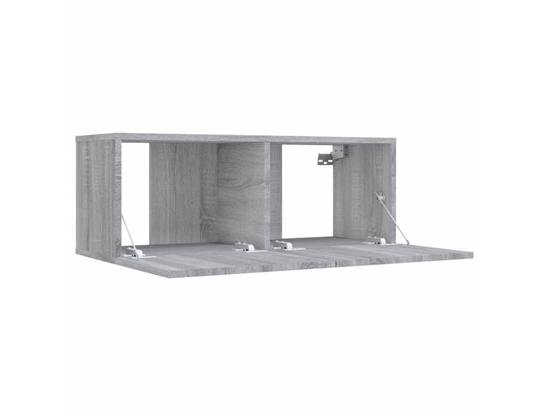  Meuble tv - banc tv - meuble de rangement sonoma gris 80x30x30 cm bois d'ingénierie  - Conforama E