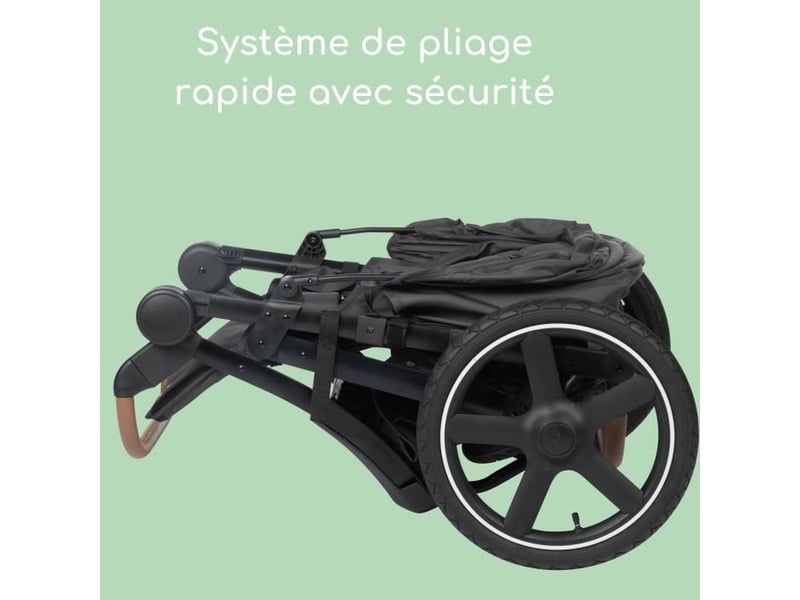  Poussette tout terrain cloudy 3 roues pliage rapide 0-4 ans 22 kg guidon 7 positions noir graphite 1156153210 - Conforama D