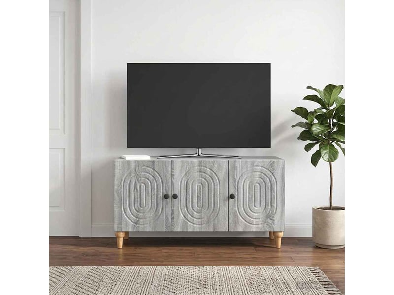  Meuble tv - banc tv - meuble de rangement 99 x 34,5 x 50 cm sonoma gris bois d'ingénierie  - Conforama B