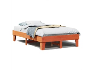 Lit 2 places 135x190 cm    coloris marron