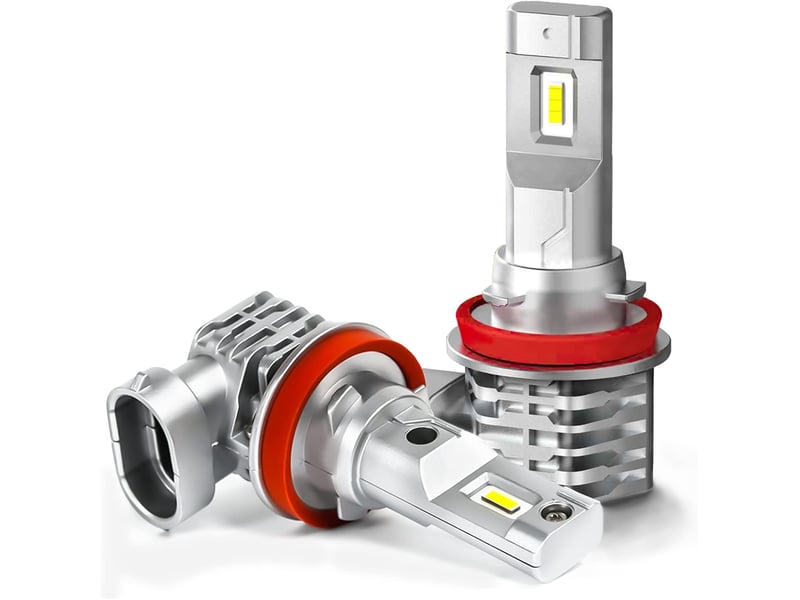  Kit 2 ampoules h11 h8 h9 led 6500k blanc 12v 24v remplacement phare  - Conforama A