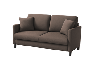 Canapé droit fixe NECHE 165x78x89cm 2 places Velours marron