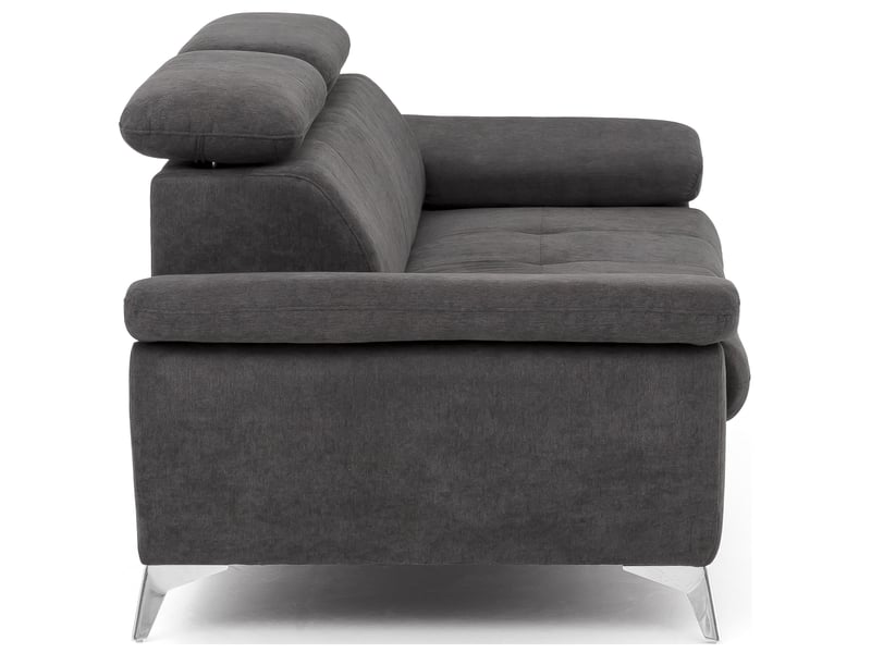Canapé droit 3 places en tissu ALLY 2 coloris anthracite - Conforama E