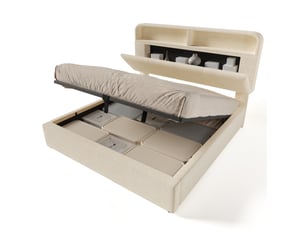 Lit coffre 180x200 cm    coloris beige