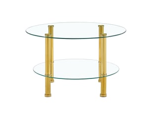 Table basse rond(e) coloris doré - 70 cmx70 cm