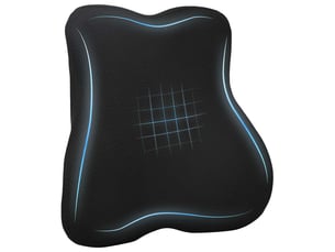 Coussin dorsal, coussin lombaire noir mousse à mémoire de forme 40 x 40 x 11 cm cf56449