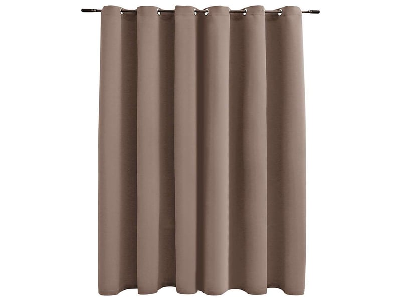  Rideau occultant, rideau black-out avec anneaux en métal taupe 290x245 cm cf43950  - Conforama A
