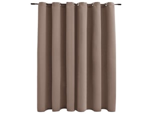Rideau occultant, rideau black-out avec anneaux en métal taupe 290x245 cm cf43950