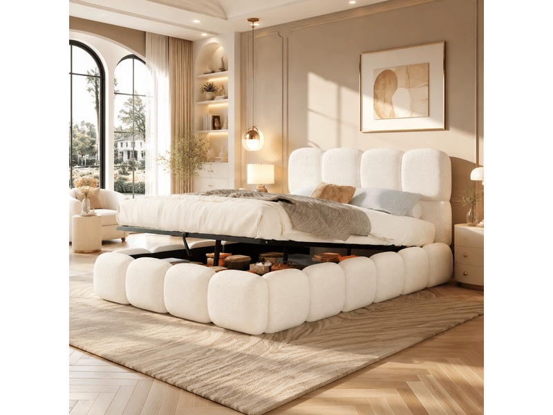  Table basse ovale 120 x60 x 51,5 cm avec rangement, set avec poufs rembourrés, 2 portes coulissantes frontales, design moderne, mdf et métal, noyer BUYDEEMEUS - Conforama D