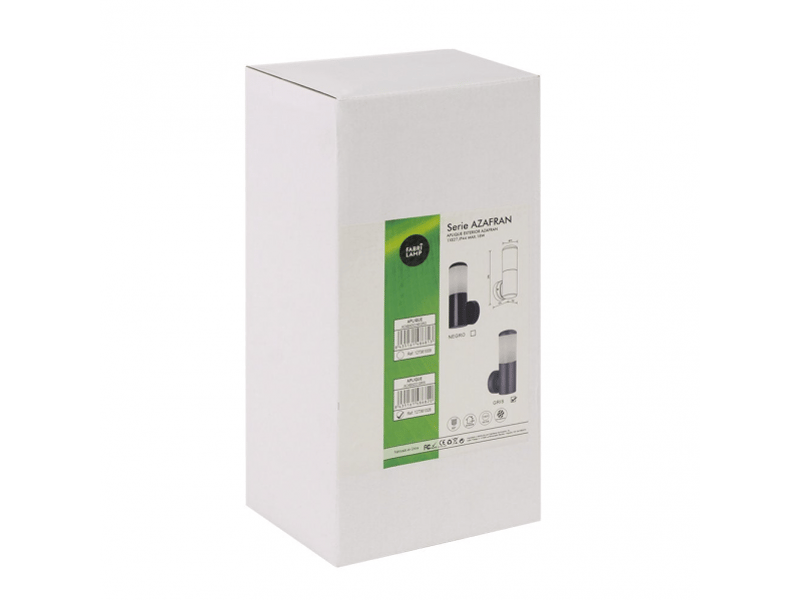  Applique extérieure fabrilamp azafrán coloris noir 1 x e27 ip44 19,6 x 9,1 x 13,4 cm 127361009 - Conforama C