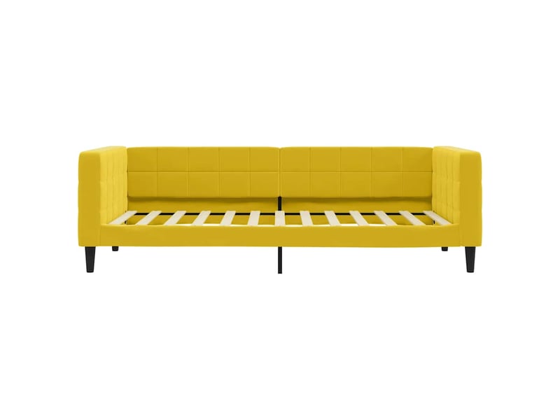  Lit simple- lit adulte -  lit de repos sans matelas jaune 100x200 cm velours  - Conforama B